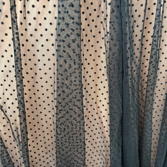 Anthropologie Black and Blush One-Shoulder Tulle Dress - Picture 7 of 11